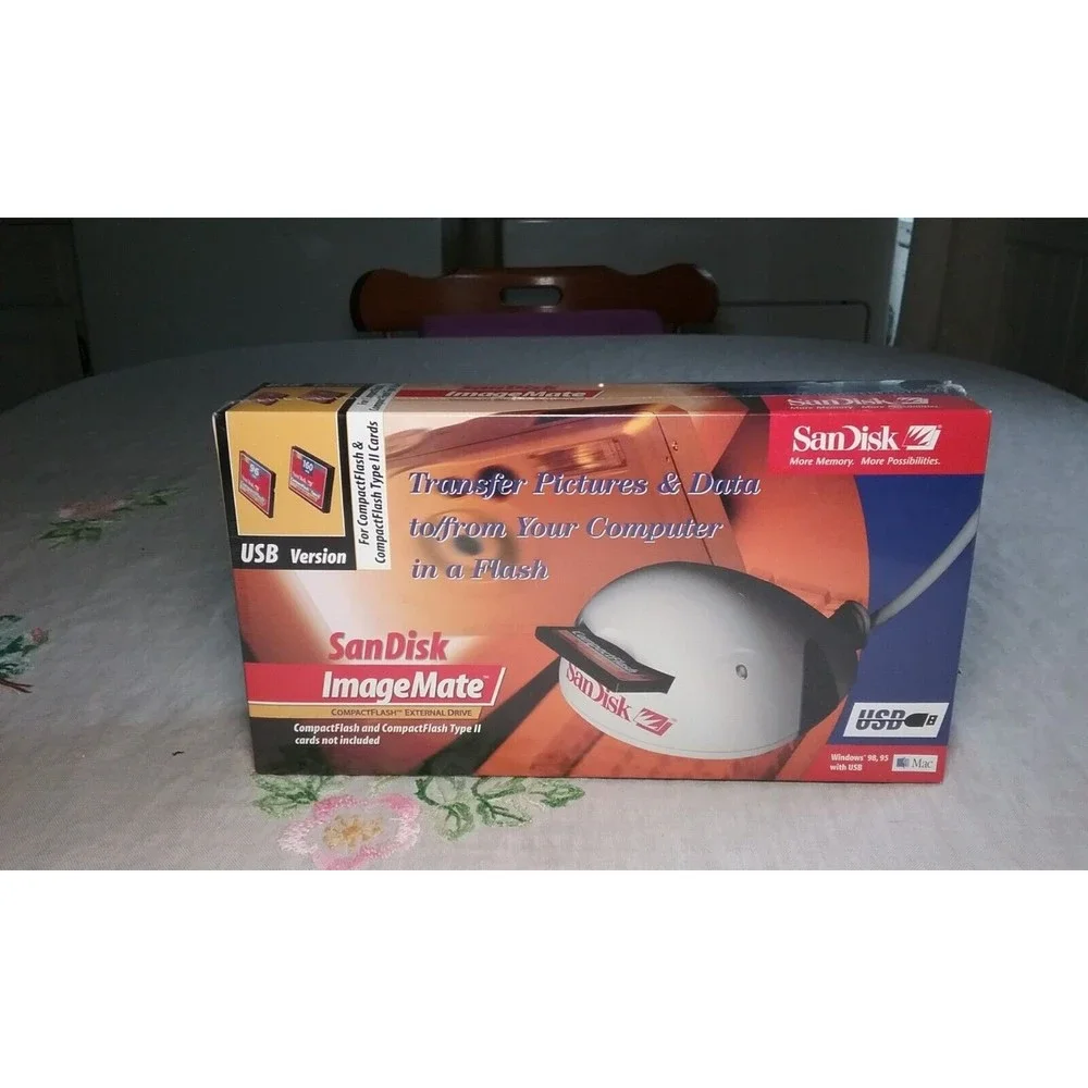 1999 SanDisk ImageMate CompactFlash USB External Drive SDDR-05-01 New Sealed